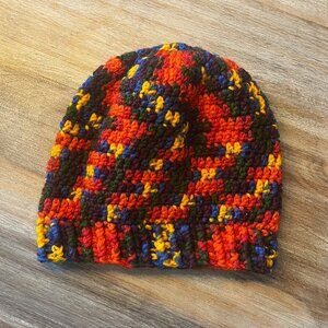 Rainbow pride handmade beanie hat